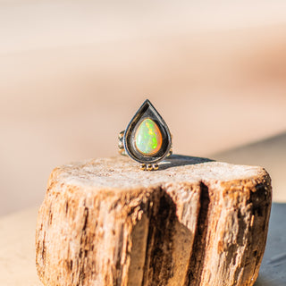 Aspen Ring - Gold - Welo Opal