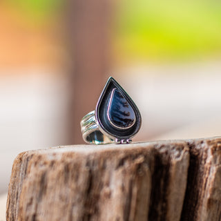Aspen Ring Silver - Teardrop