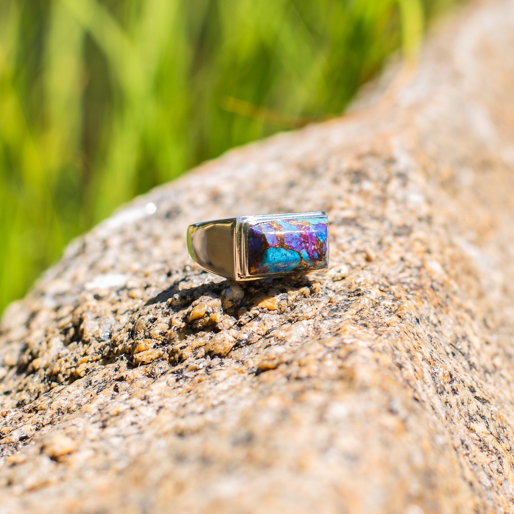 Purple Mosaic Turquoise gemstone jewelry by Chida Gems