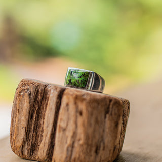 Burrano Ring - Hubei Turquoise – view 2 – handcrafted gemstone jewelry by Chida Gems