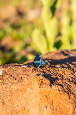 Malta Triangle Ring Black Onyx