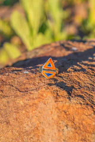Malta Triangle Ring - Purple and Orange
