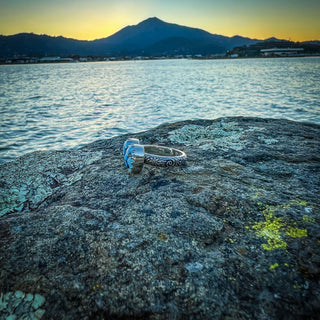 Monterey Double Stone Ring - Golden Hills Turquoise – handcrafted gemstone jewelry by Chida Gems