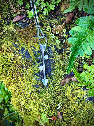 Signature Arrow Pendant – view 2 – handcrafted gemstone jewelry by Chida Gems