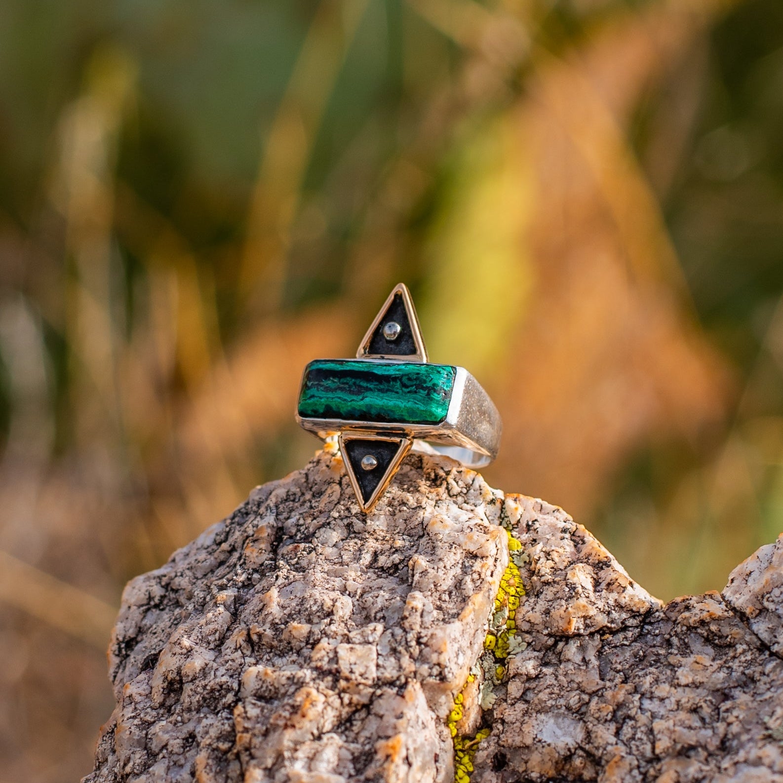 Malachite gemstone jewelry by Chida Gems