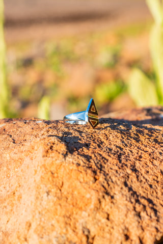 Malta Triangle Ring - Purple and Orange