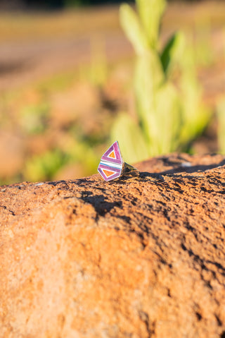 Malta Triangle Ring - Purple and Orange