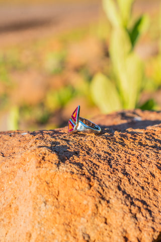 Malta Triangle Ring - Purple and Orange