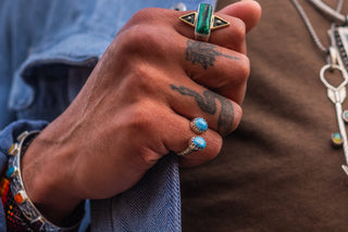 Monterey Double Stone Ring - Larimar
