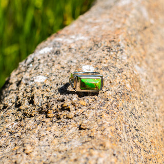 Tahoe Ring - Green Mosaic Turquoise